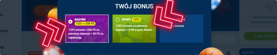 Wybierz bonus